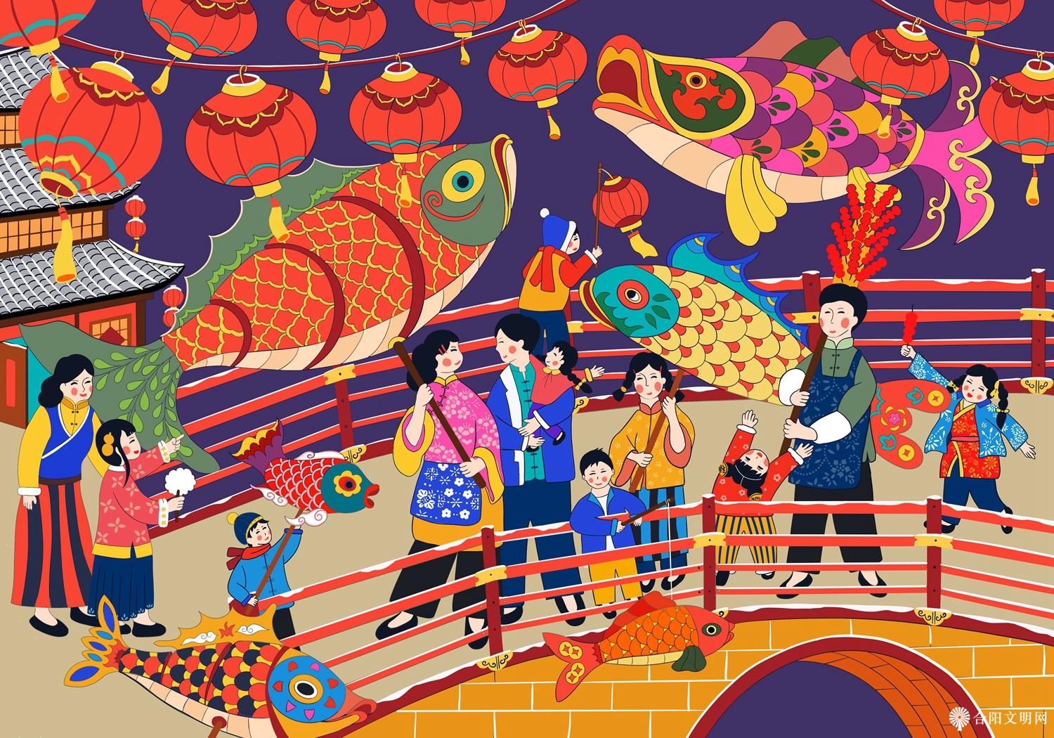 1 朱喜 迎新鱼灯会 上海 81x116cm.jpg