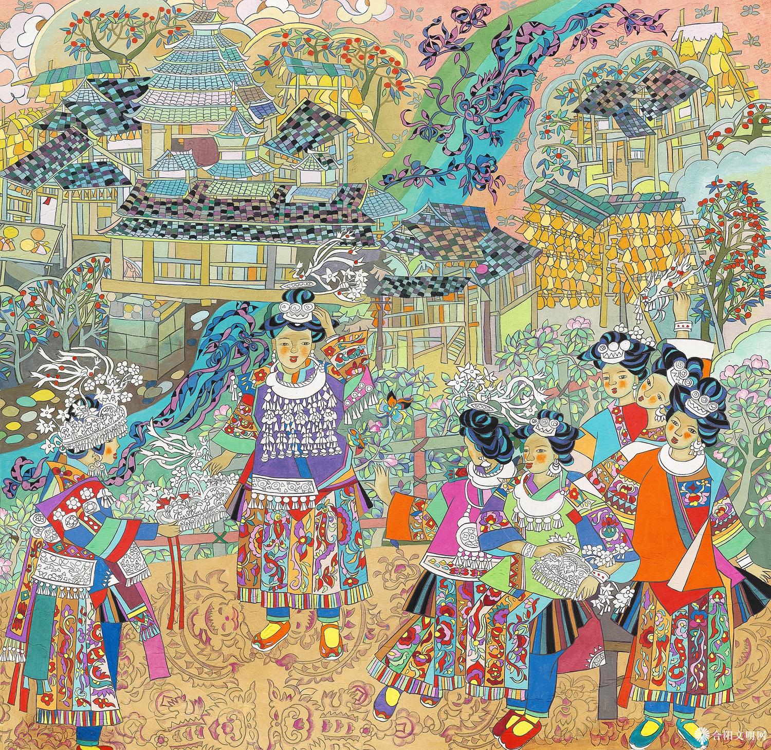 103-罗耘 春江水哟从门前过 广西 86×86cm.jpg