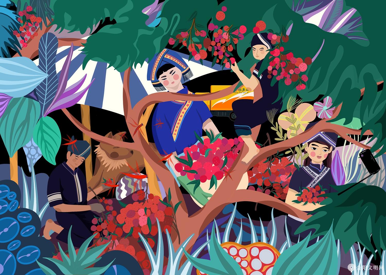 122喻计耀 硕果丰年 87X62cm.jpg
