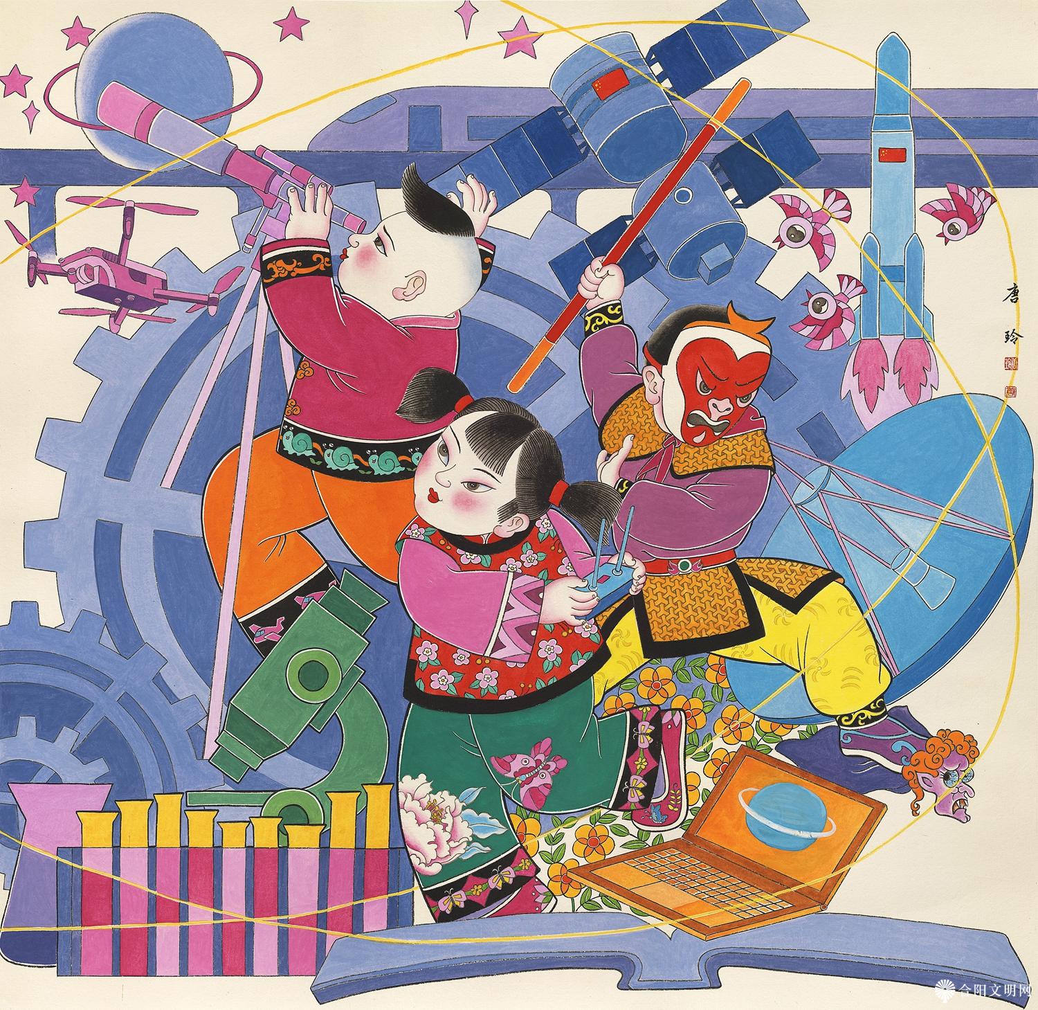 127-唐玲 移风易俗——崇尚科学文明 四川 90×90cm.jpg