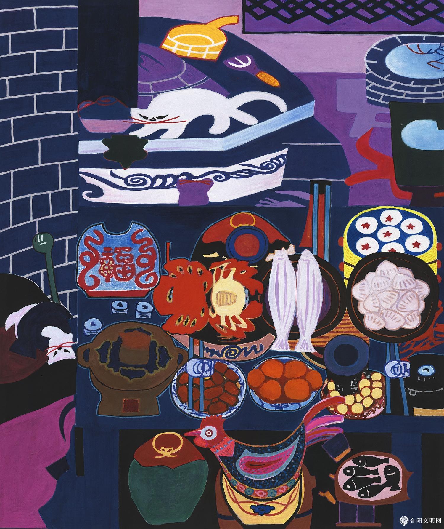 135-王龙学 年夜饭 四川 90×74cm.jpg